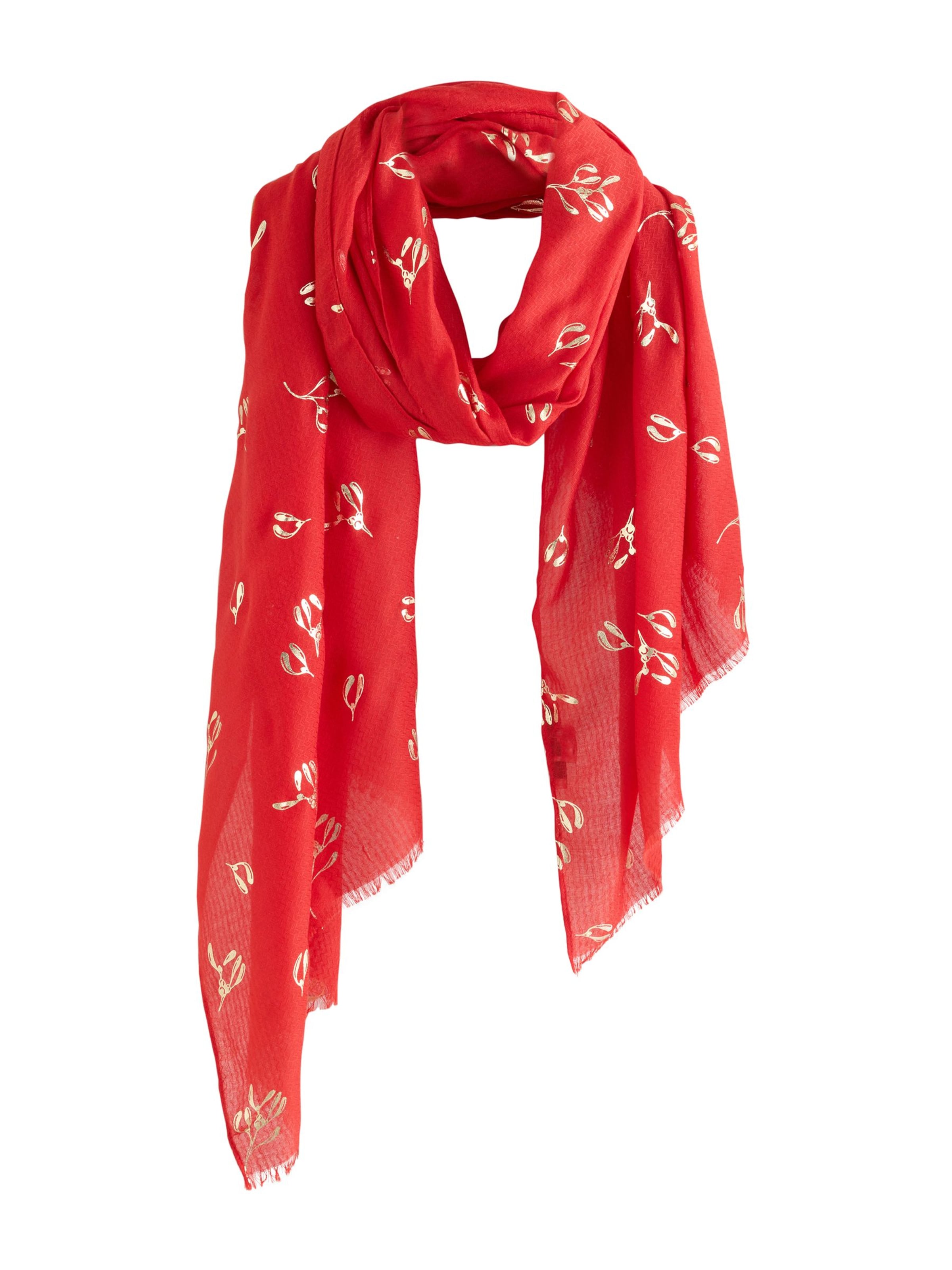 Next Shawl in Red: front