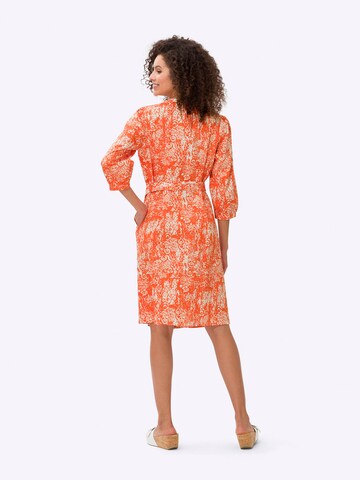 Robe-chemise heine en orange