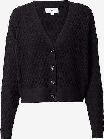 ONLY Knit Cardigan 'FAYE' in Black: front