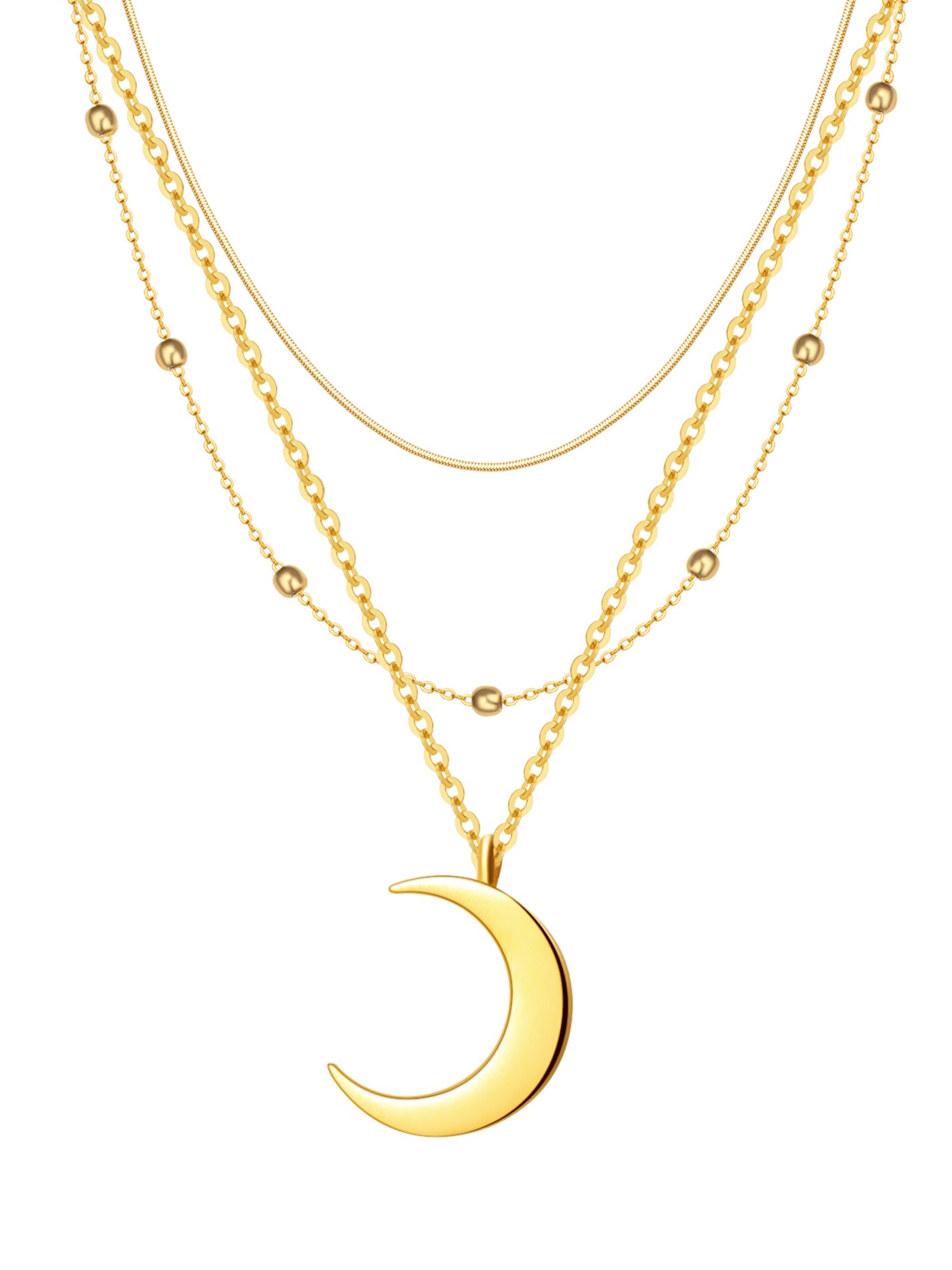 Hey Happiness Ketting 'Mond Set' in Goud