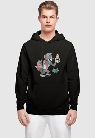 Sweat-shirt 'Tom and Jerry - Tom Egg Hunt' ABSOLUTE CULT en noir : devant