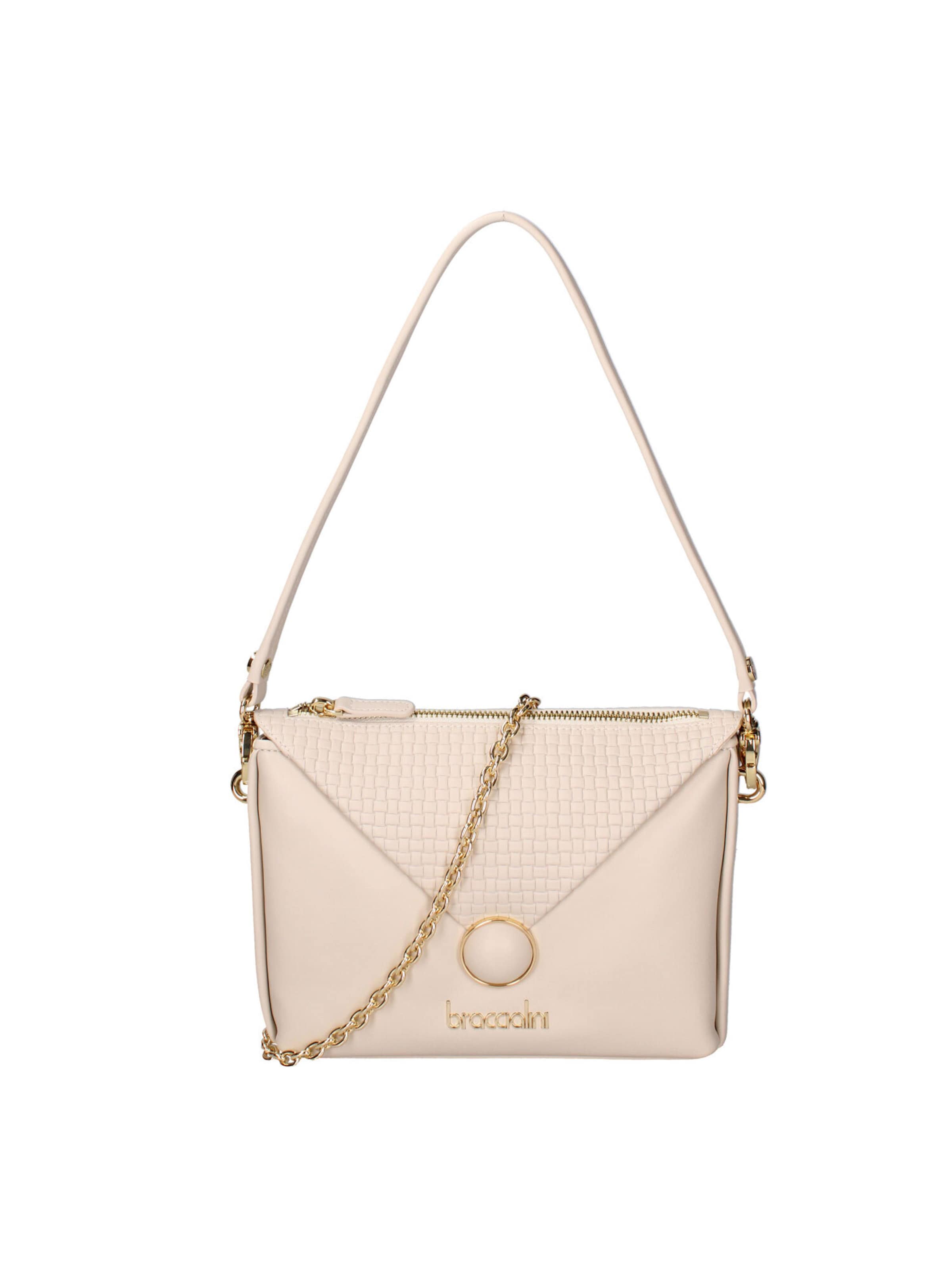 Borsa a spalla di Braccialini in beige: frontale