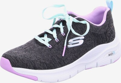 SKECHERS Sneakers 'Arch Fit' in mottled grey / Pastel green / Pastel purple / Black, Item view