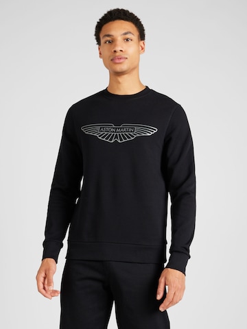 melns Hackett London Sportisks džemperis: no priekšpuses