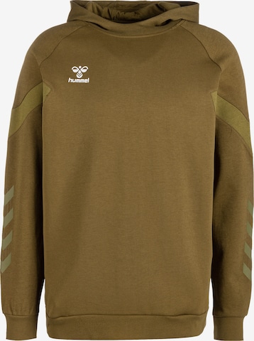 Hummel Sportsweatshirt 'Travel' in Bruin: voorkant