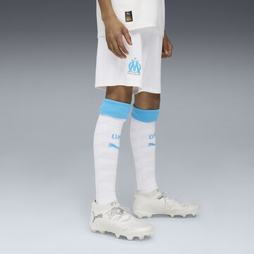 Regular Pantalon de sport 'Olympique de Marseille 25/26' PUMA en blanc