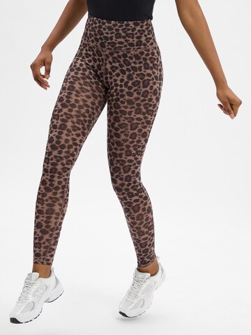 Marie Lund Skinny Leggings in Braun: Vorderseite
