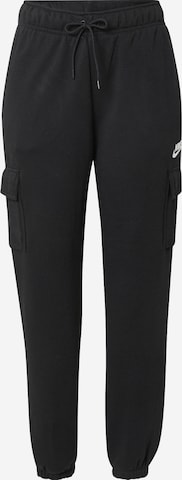 Nike Sportswear Tapered Gargohousut värissä musta: edessä