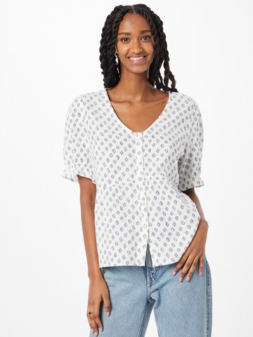 Cream - Blusa 'Annelise' em branco: frente