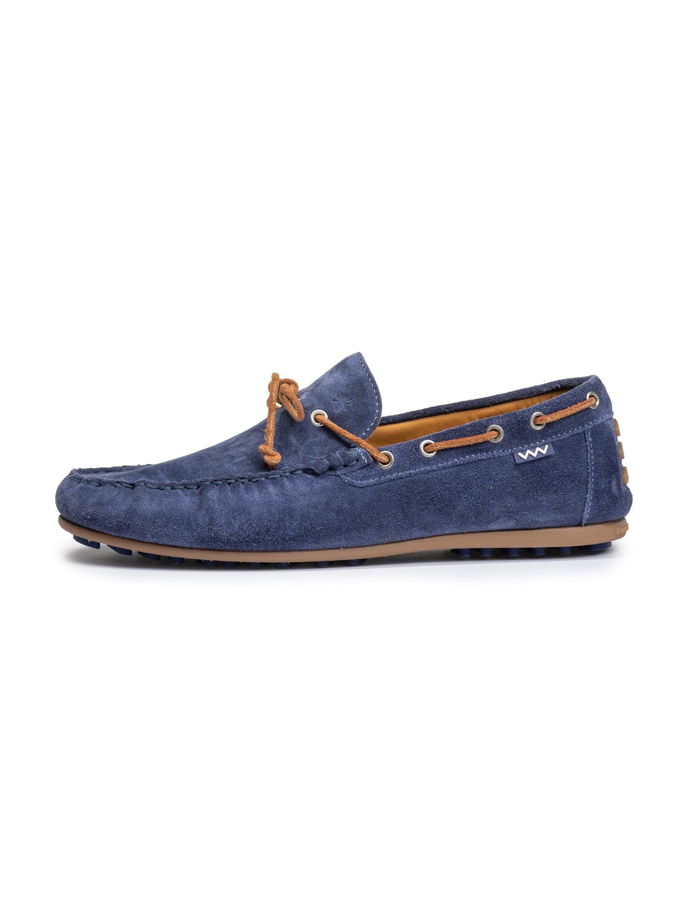 Floris van Bommel Mocassins 'STEVI 01' in Blauw: voorkant