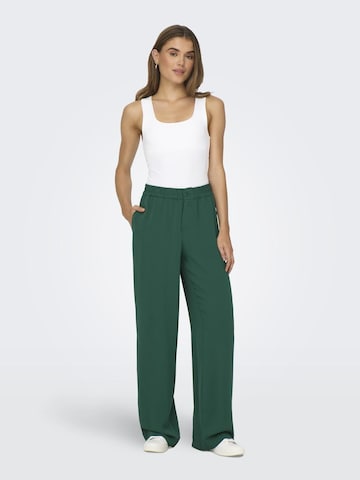 ONLY Široke hlačnice Hlače 'LEILA' | zelena barva