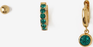 Orelia Zestaw biżuterii 'Ear Party' w kolorze zielony: przód