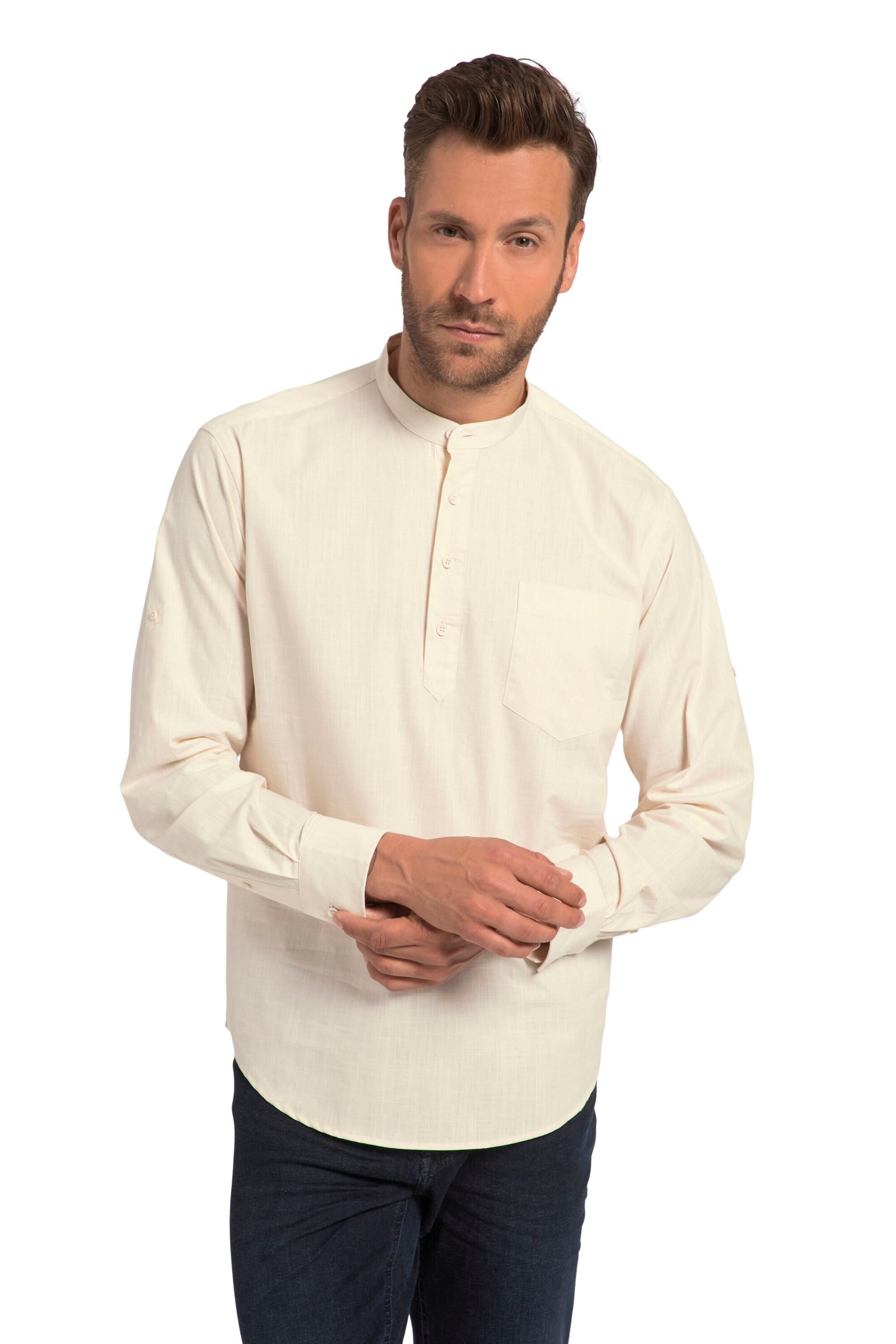 JP1880 Shirt in Beige: voorkant