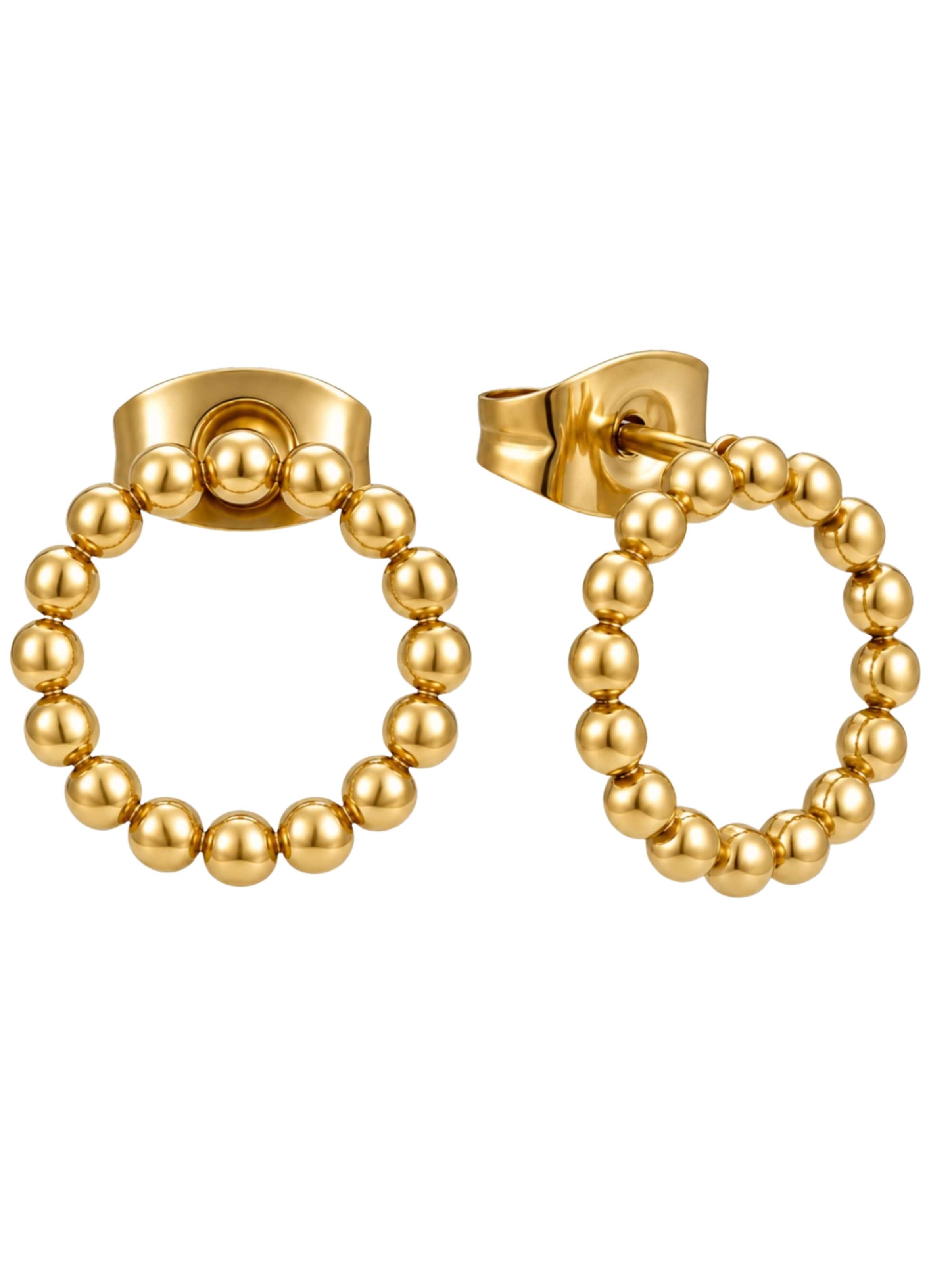 Boucles d'oreilles GOOD.designs en or : devant