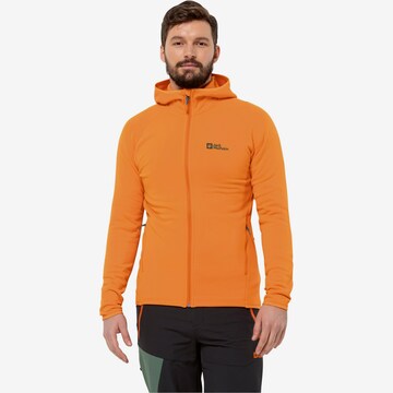 JACK WOLFSKIN Athletic Fleece Jacket 'BAISELBERG' in Orange: front