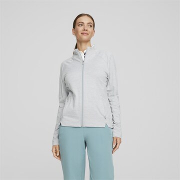 PUMA Athletic Jacket 'Heather' in Grey: front