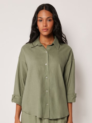 CALZEDONIA Bluse in Grün: Vorderseite