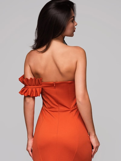Ombre Abendkleid in 34 in dunkelorange, Produktansicht