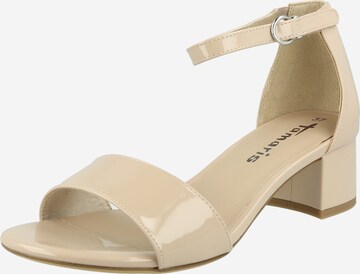 TAMARIS Strap Sandals in Beige: front