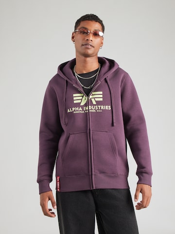 ALPHA INDUSTRIES Sweatvest in Lila: voorkant