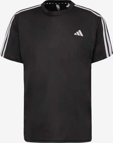 ADIDAS PERFORMANCE Sportshirt 'Train Essentials 3-Stripes ' in Schwarz: predná strana