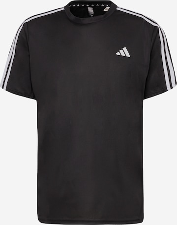 ADIDAS PERFORMANCE Funkční tričko 'Train Essentials 3-Stripes ' – černá: přední strana
