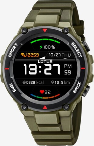 Montre digitale Lotus en vert : devant