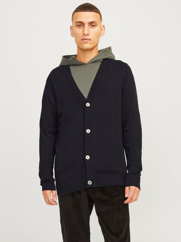 JACK & JONES Cardigan 'JJEEmil' i sort: forside