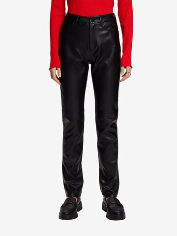 ESPRIT Slim fit Pants in Black: front