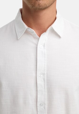 INDICODE JEANS Regular fit Button Up Shirt 'Terra' in White