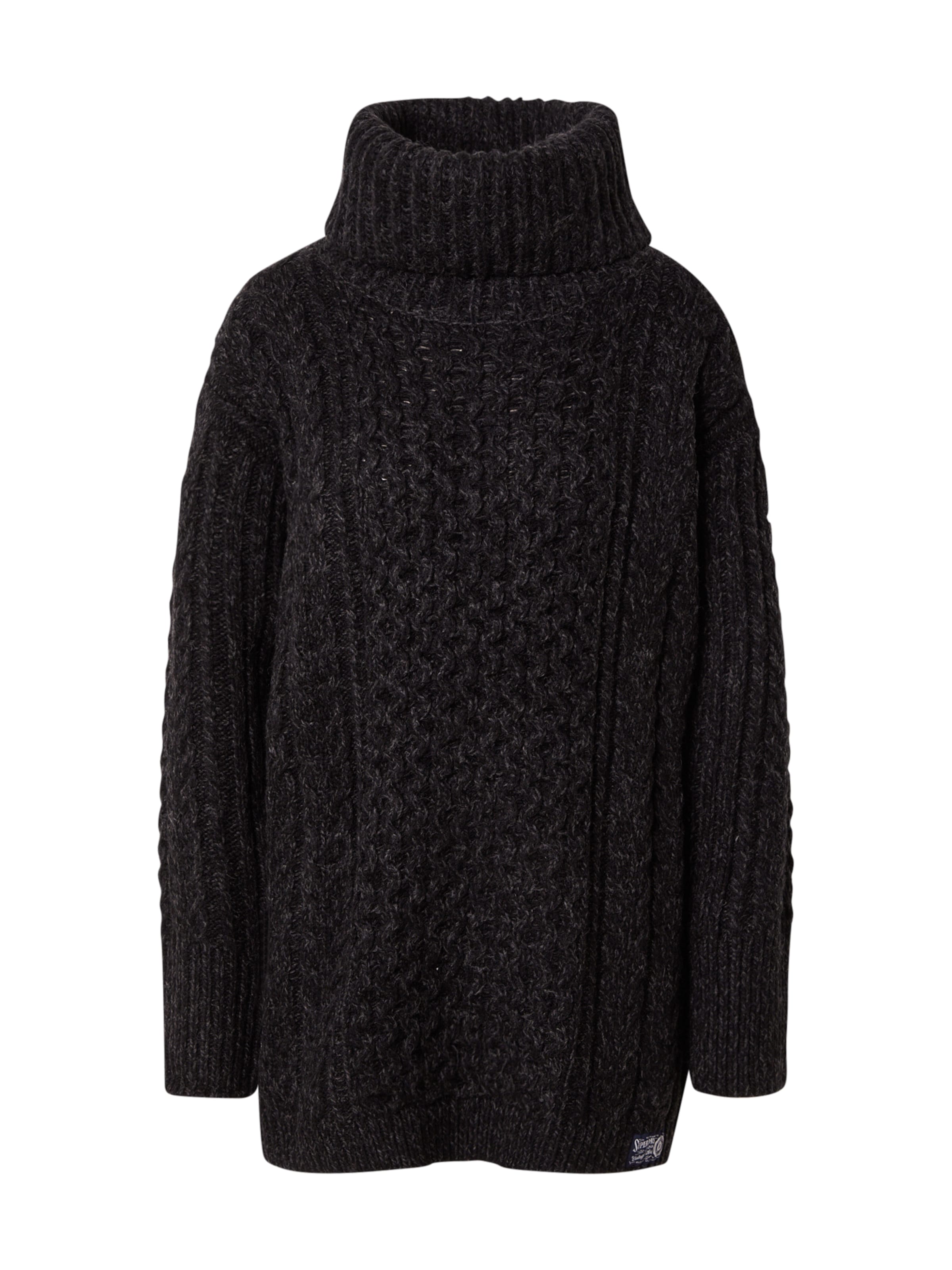 Robes en maille Superdry en noir : devant