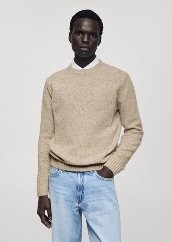 MANGO MAN Trui 'Neppie' in Beige: voorkant