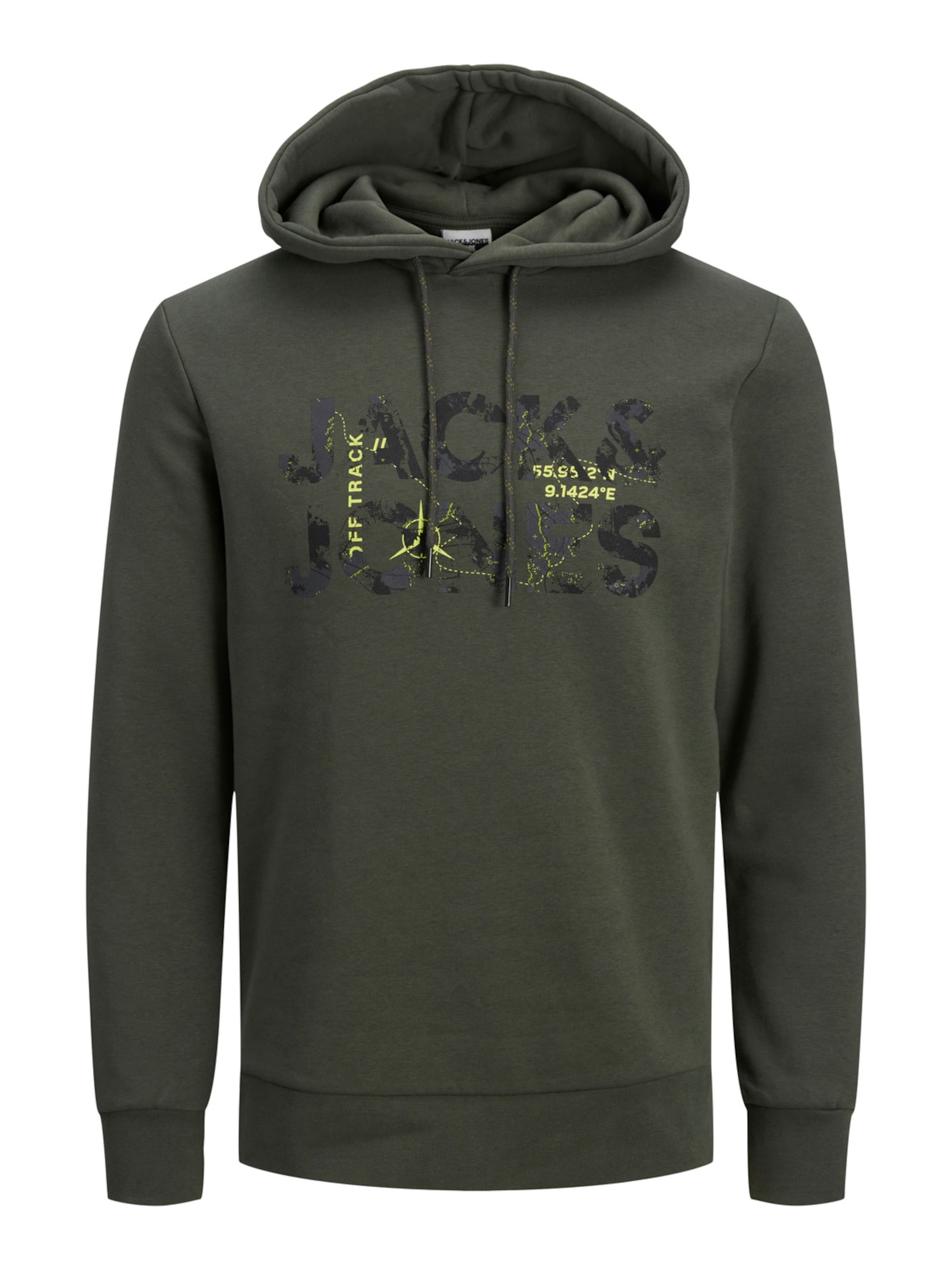 JACK & JONES Sweatshirt 'TECH' in Groen: voorkant