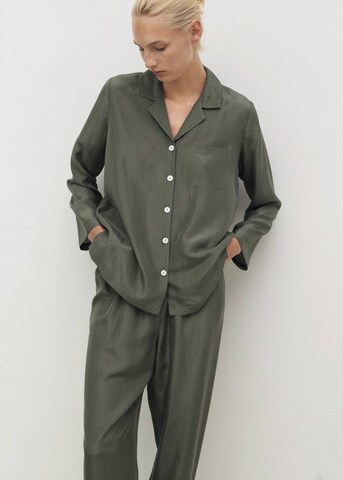 MANGO Pajama Shirt 'Habo' in Green: front
