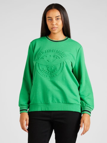 zaļš ONLY Carmakoma Sportisks džemperis 'GATO': no priekšpuses