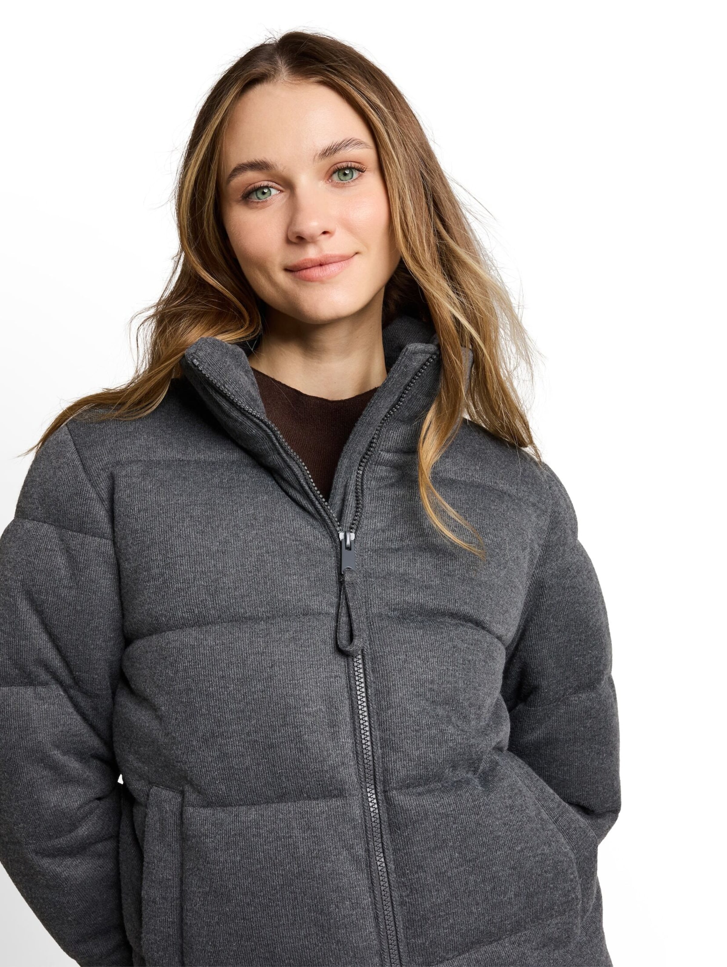 TOM TAILOR DENIM Winterjacke in Grau
