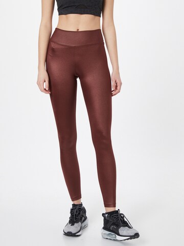 NIKE Skinny Sporthose in Braun: predná strana