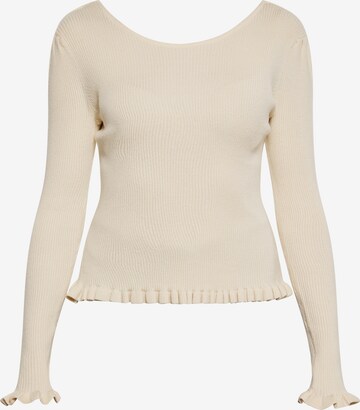 Pull-over NAEMI en beige : devant