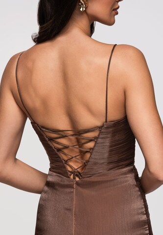 Ombre Kleid in Braun