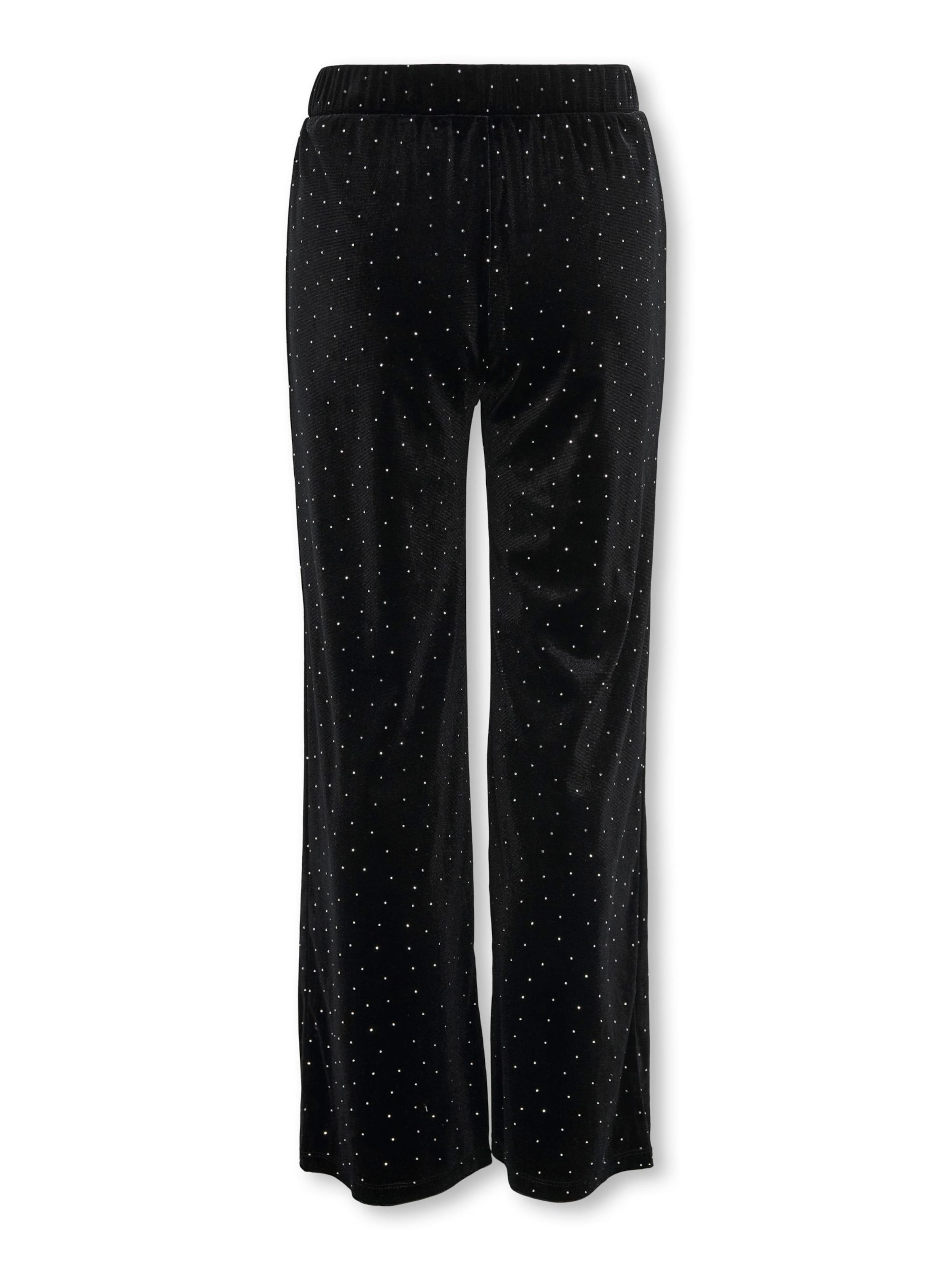 ONLY GIRLS Wide leg Trousers 'KOGVella' in Black