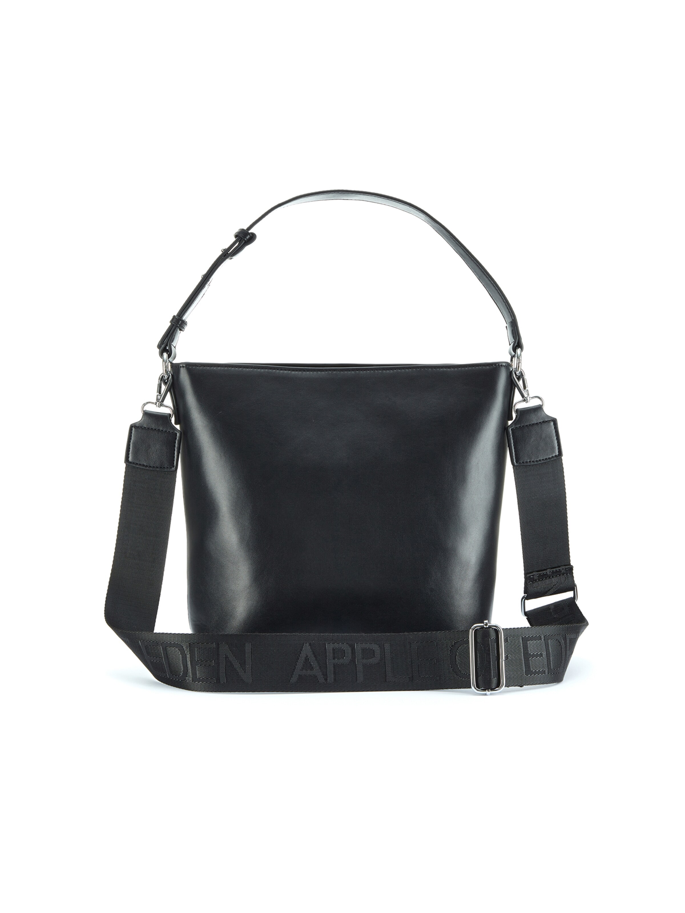 Apple of Eden Tasche 'ANTWERPEN' hochwertige silberfarbene Metalldetails in Schwarz