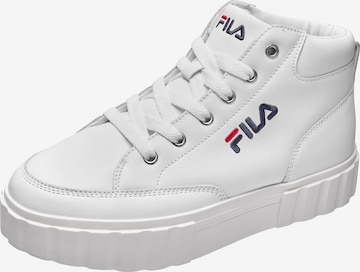 FILA High-Top Sneakers in White: front