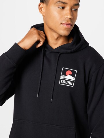 EDWIN Sweatshirt in Schwarz