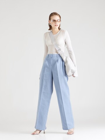 Wide Leg Pantalon à pince s.Oliver en bleu