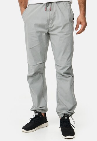 INDICODE JEANS Tapered Hose 'Paulino' in Grau: Vorderseite