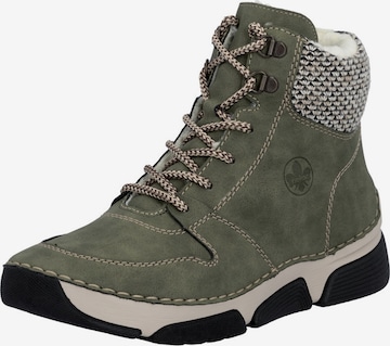 Stivaletto stringato di Rieker in verde: frontale