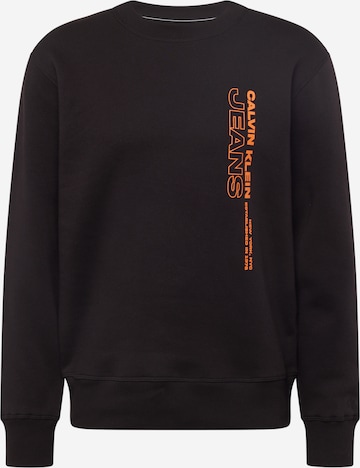 Calvin Klein Jeans - Sweatshirt em preto: frente