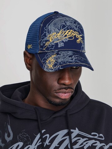 Casquette 'Outline Dragons' Ed Hardy en bleu : devant