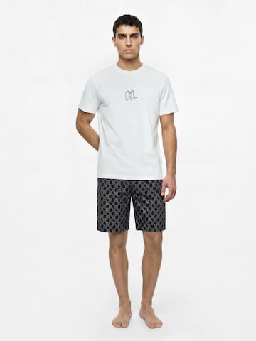Pijama lungă de la Karl Lagerfeld pe albastru: față