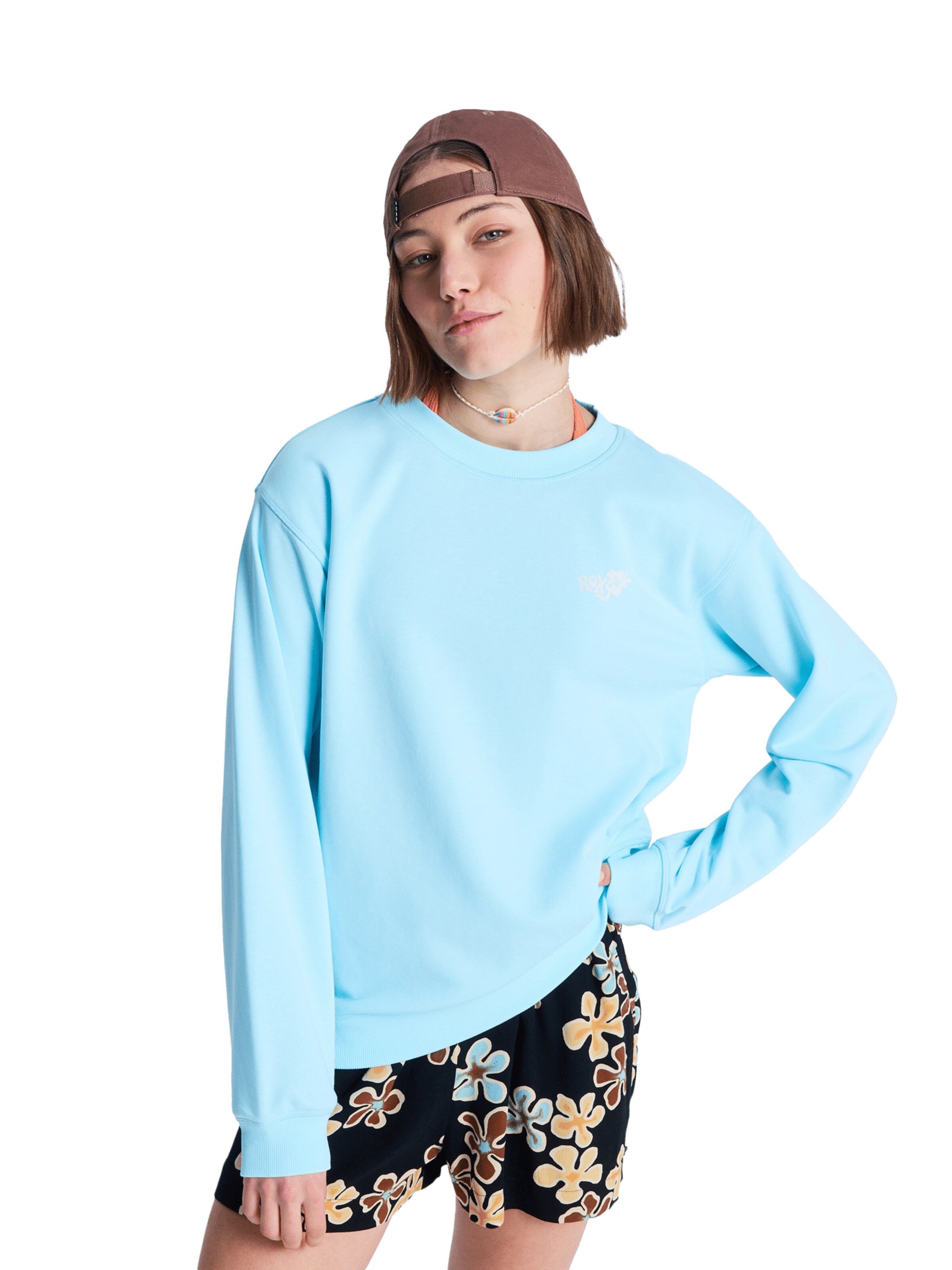 ROXY Sweatshirt in Blue: front